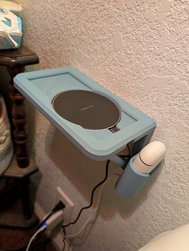 Google Pixel 9 Pro Fold Wireless Charger Shelf with Pixel Buds Pro Attachment