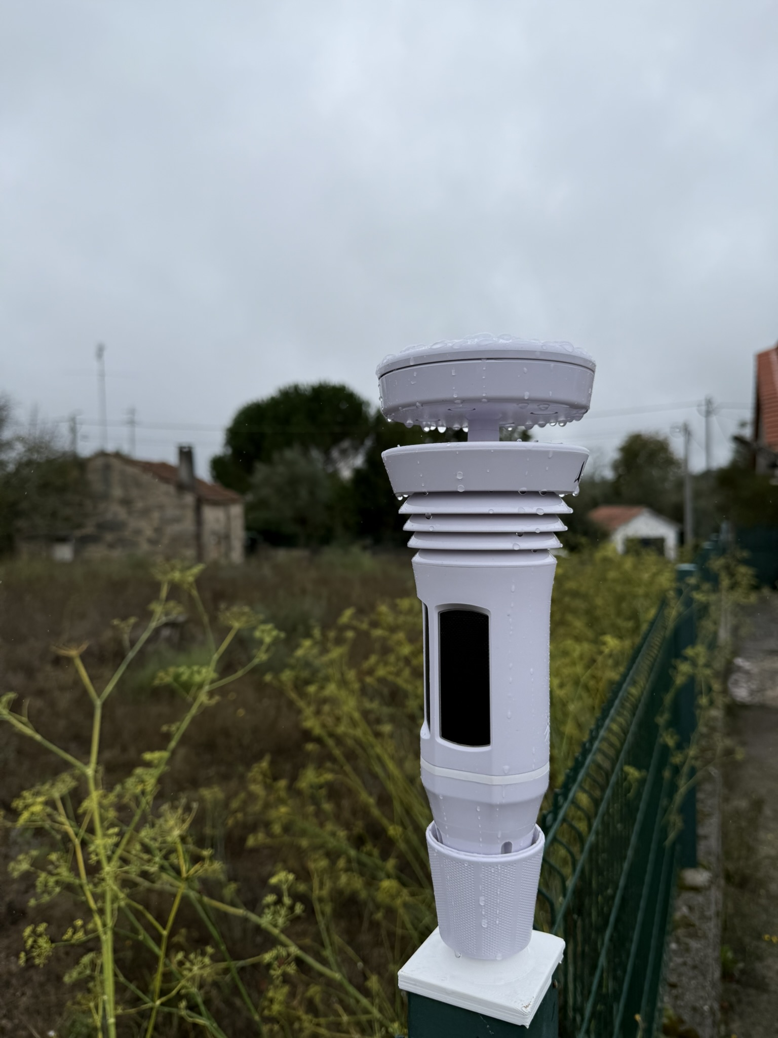 Fence post adapter for Tempest Weather