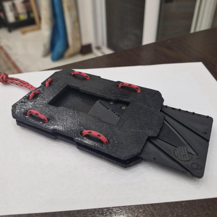 Two-Part Card Wallet with Paracord Closure