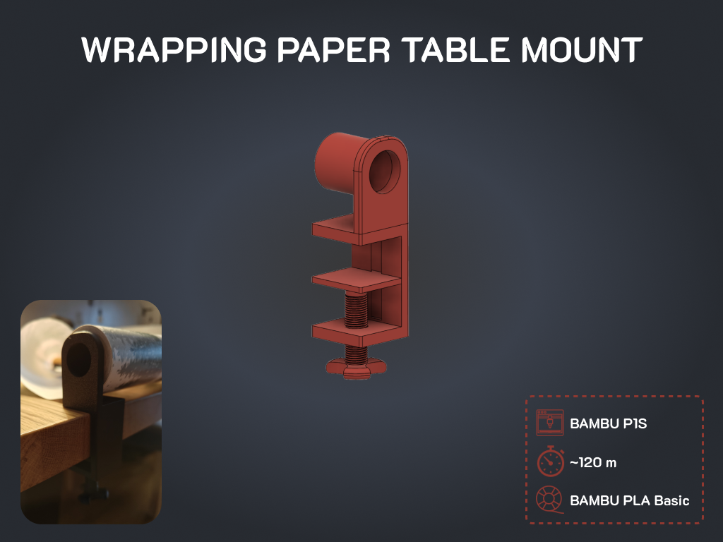 Wrapping Paper Table Mount