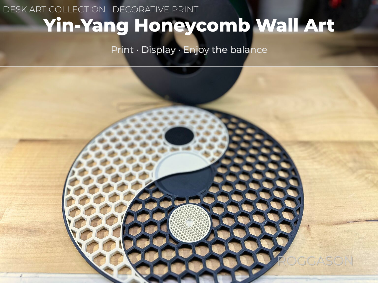 Prusa Ying-Yang – Filament Roll Wall Art (30 cm)