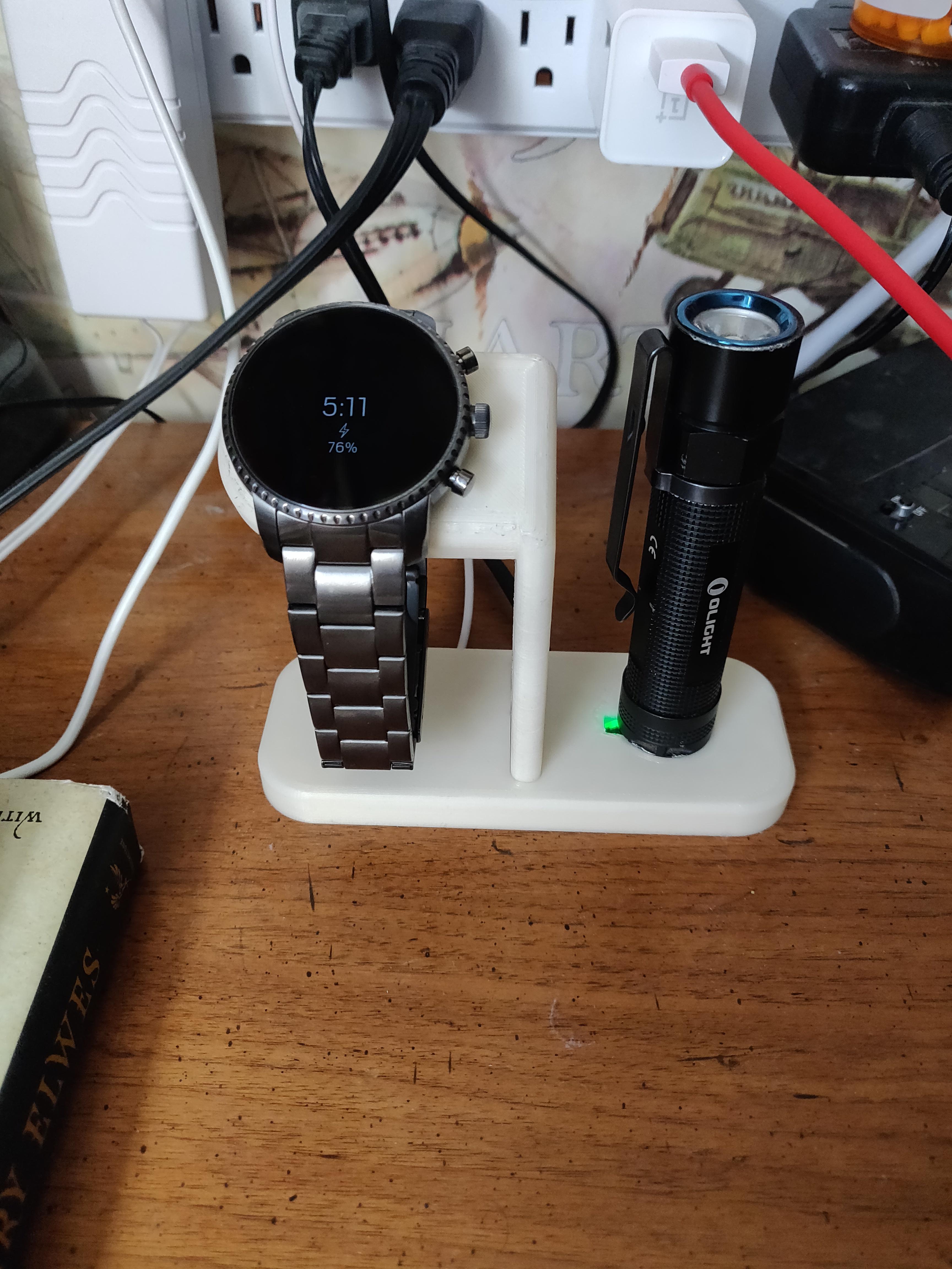 Olight and Fossil Watch Stand