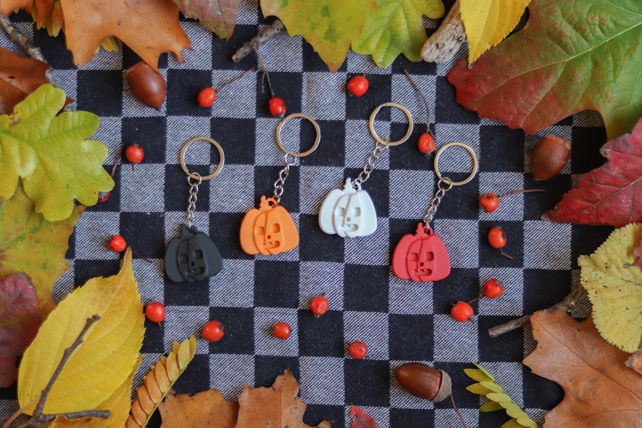 Zombie Pumpkin Keychain | Autumn Series | Halloween