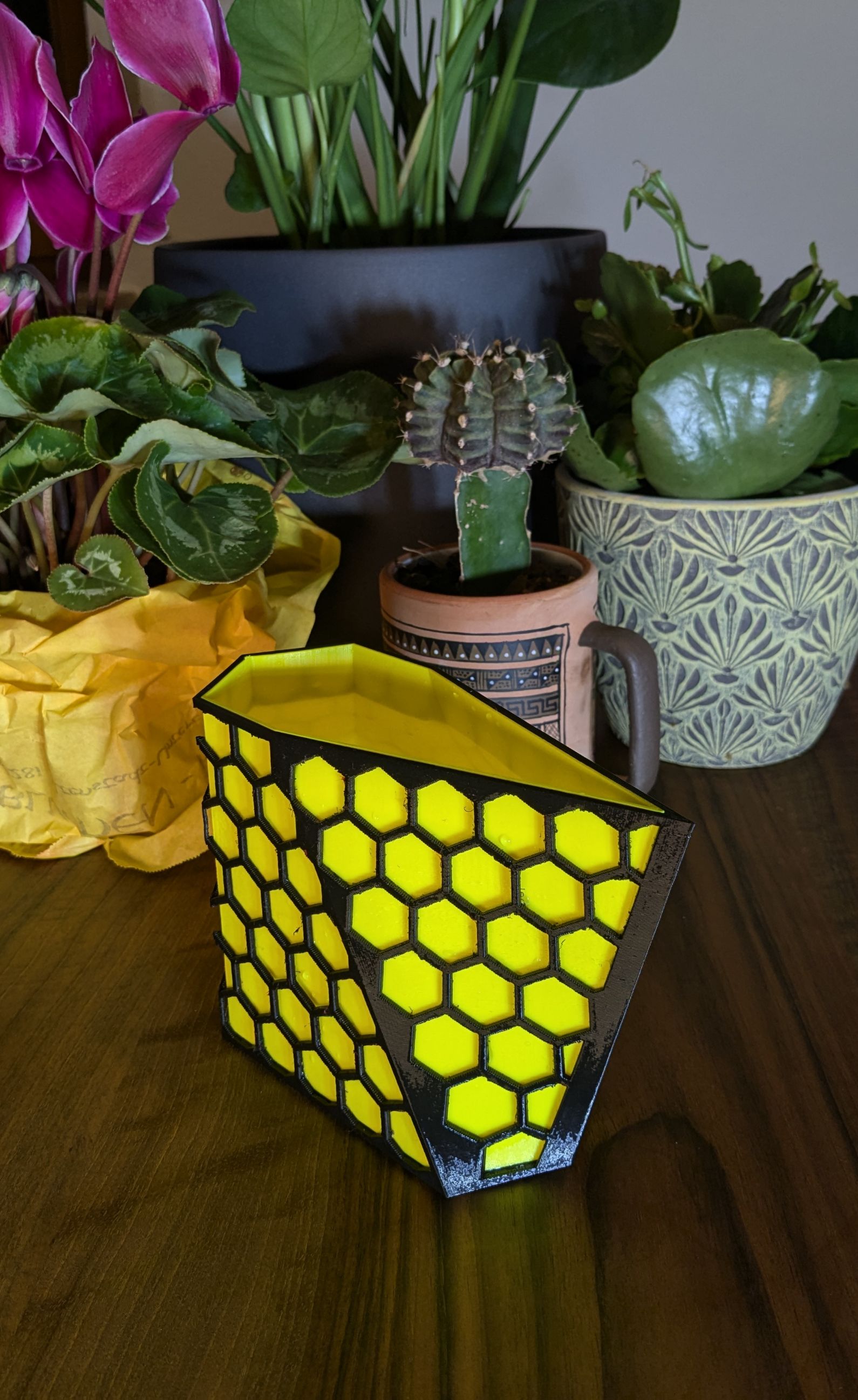 Hexagonal-patterned watering can v1