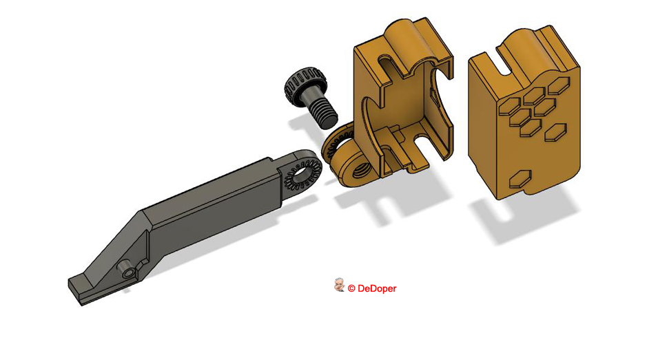 Prusa Mini tiltable filamentsensor holder with cover