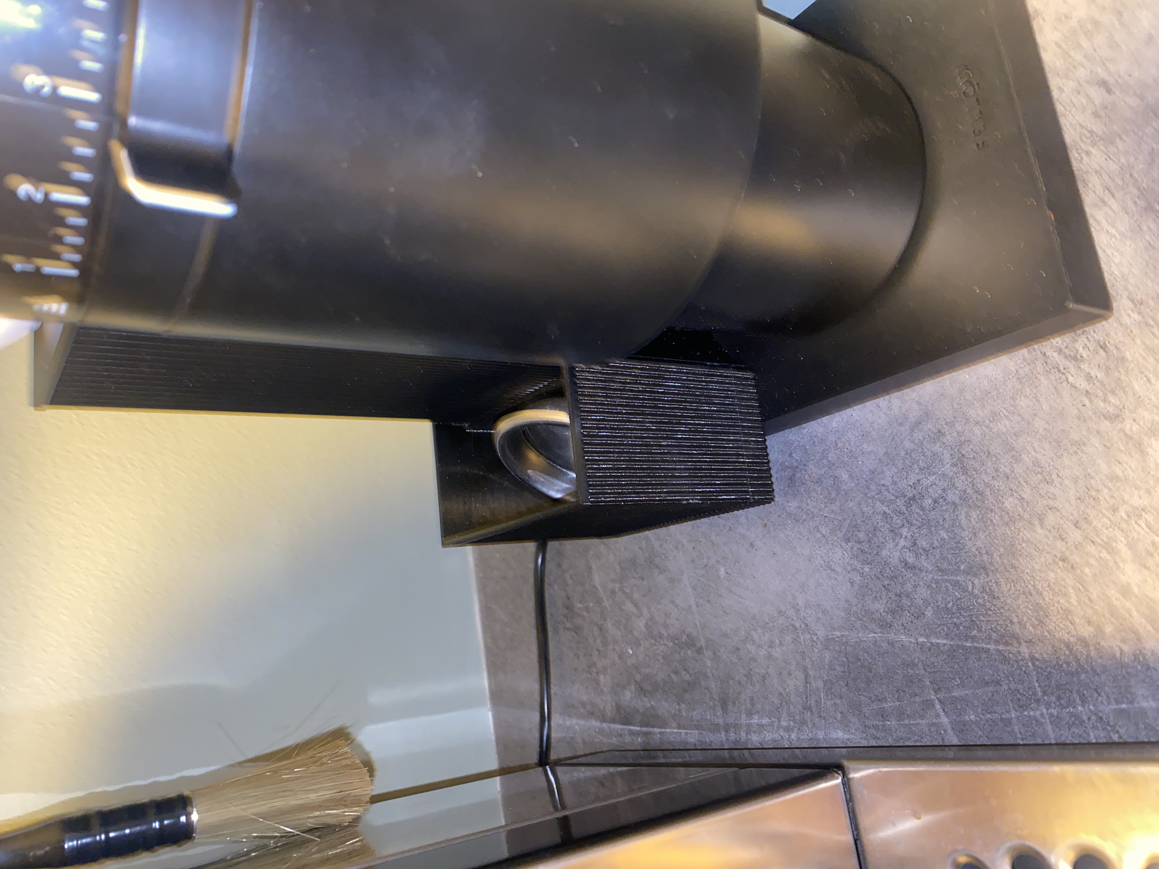 Opus sidetray with cable hider.