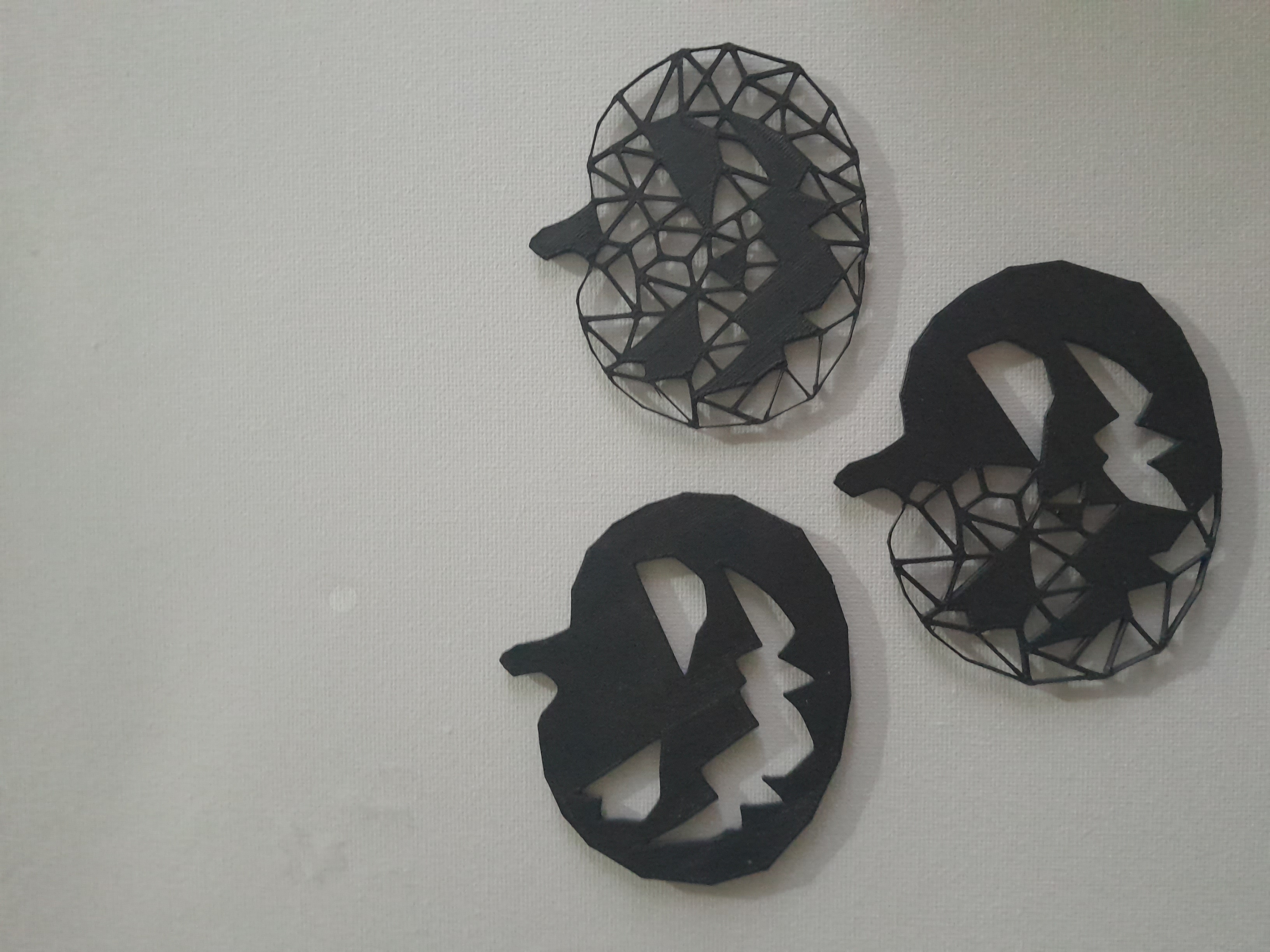 Low poly pumpkin wall art