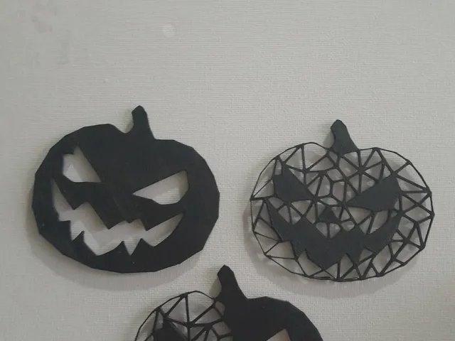 Low poly pumpkin wall art