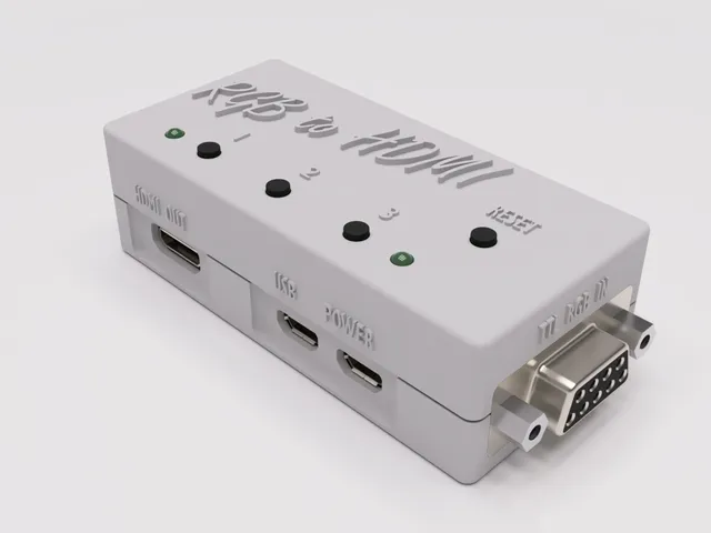 RGBToHDMI Case for Buffered TTL Video / CGA / C128