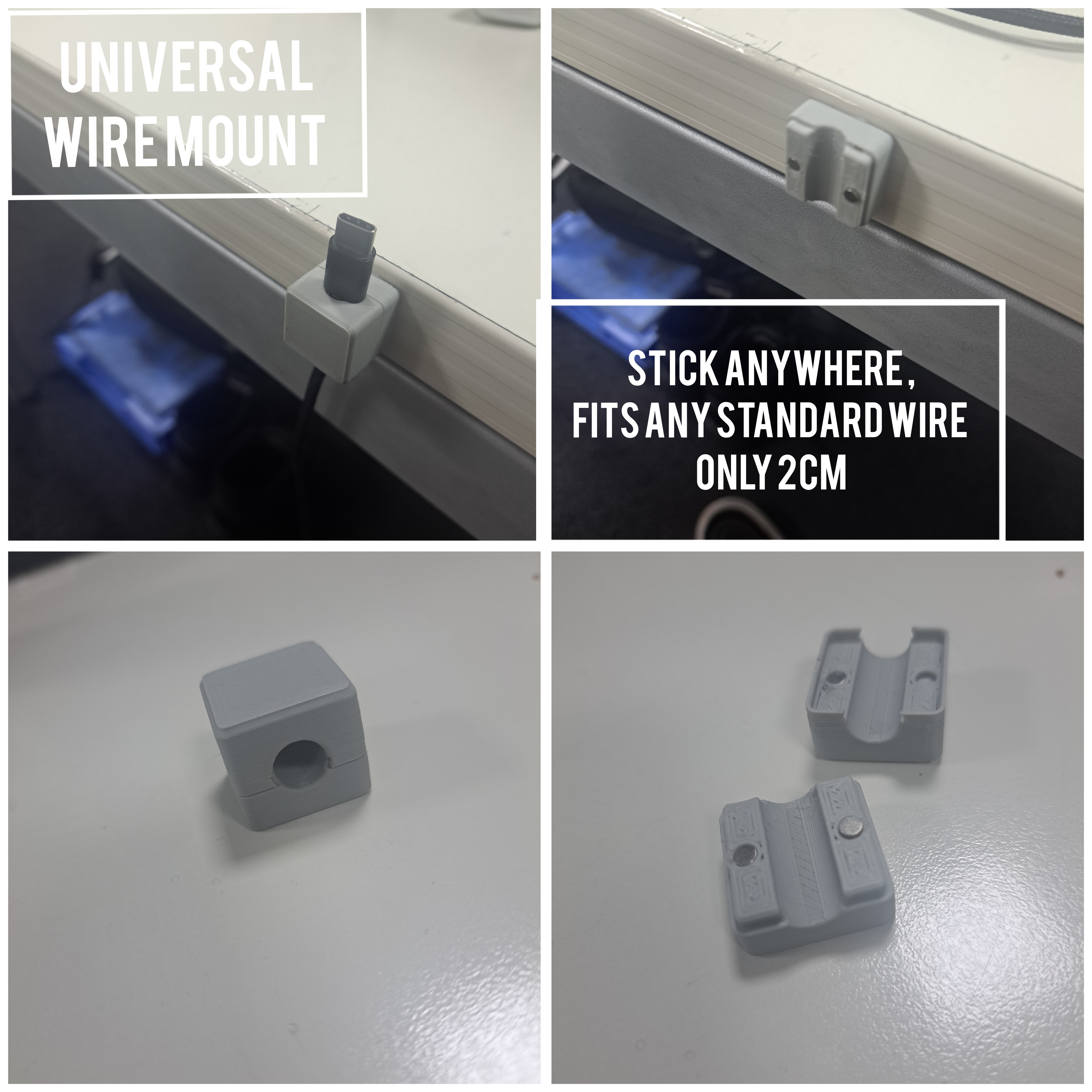 Modern Univeral cable organiser/storage Easy to print/use