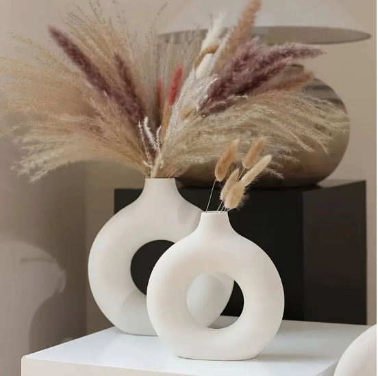 Donut-Shaped Decorative Vase