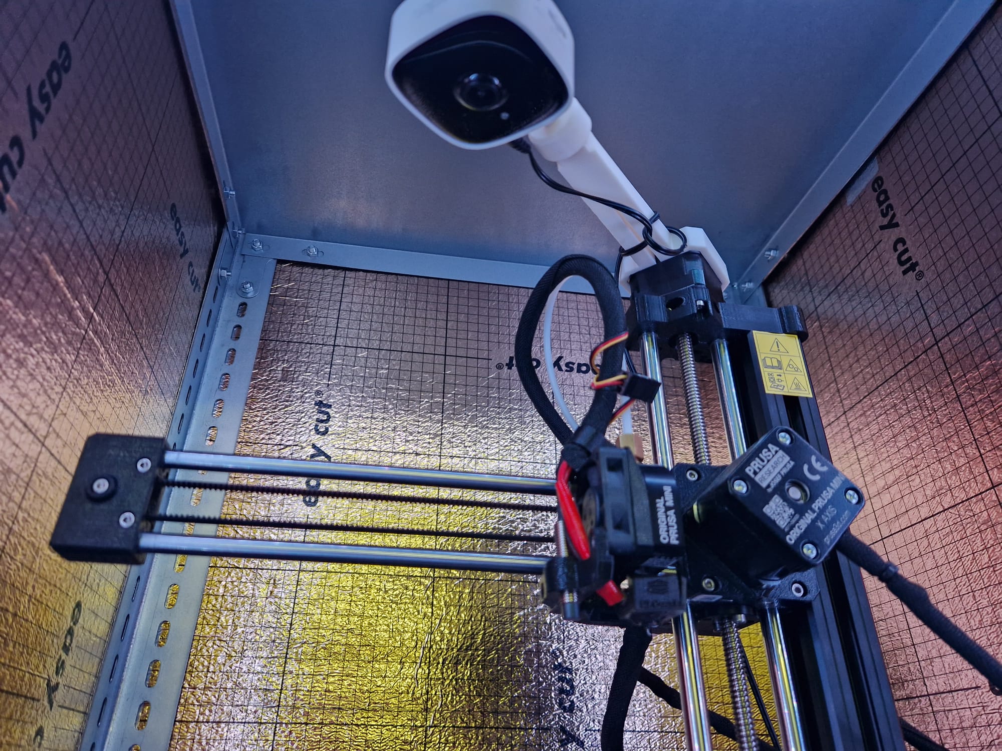 Kamerahalter für Prusa Mini7+ und Tapo-C110, Camera Mount for Tapo C110 on Prusa Mini Z-Motor