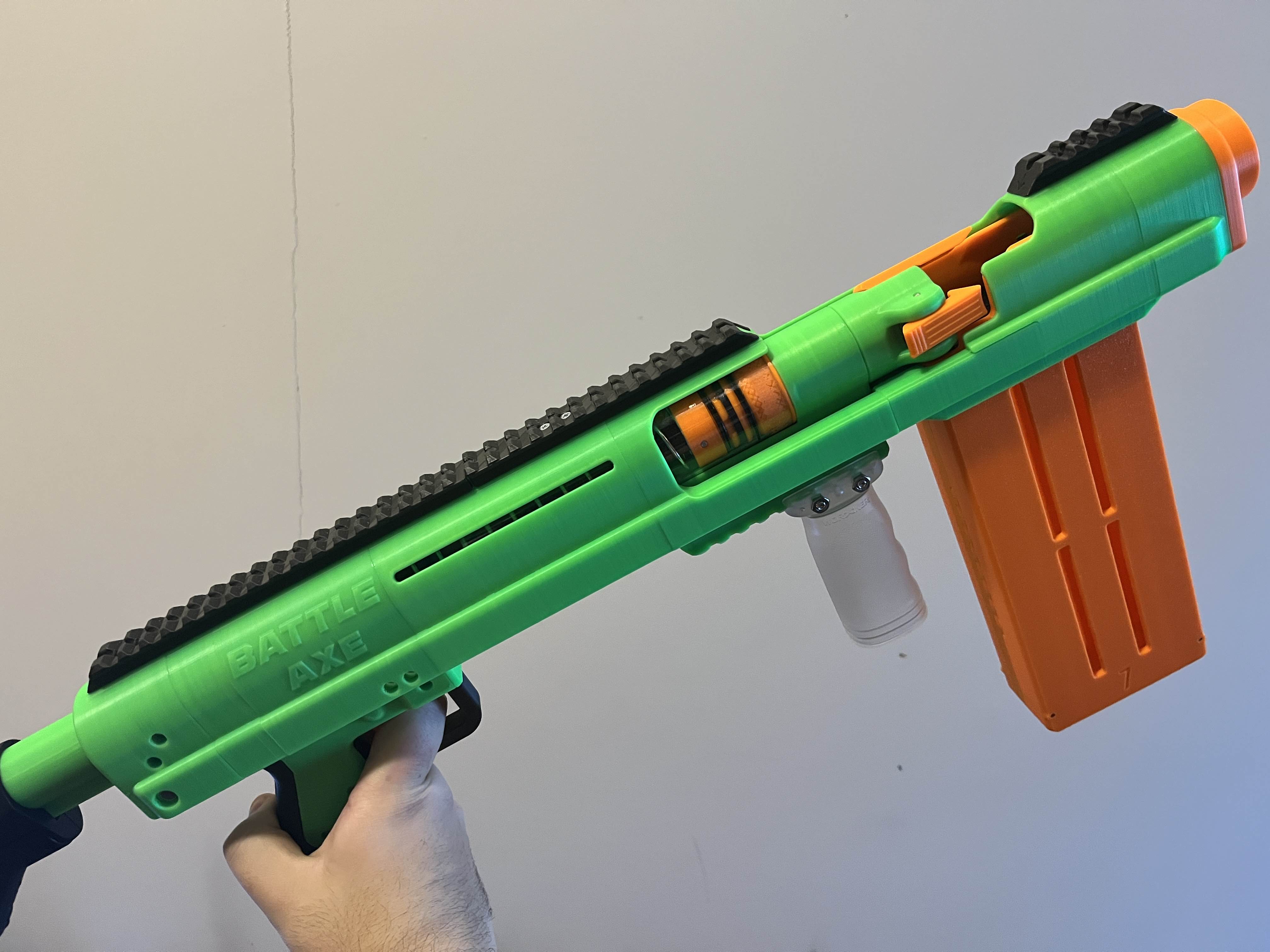 Battle Axe - Shell Ejecting Nerf Shotgun (3D Printed Nerf Blaster) by ...