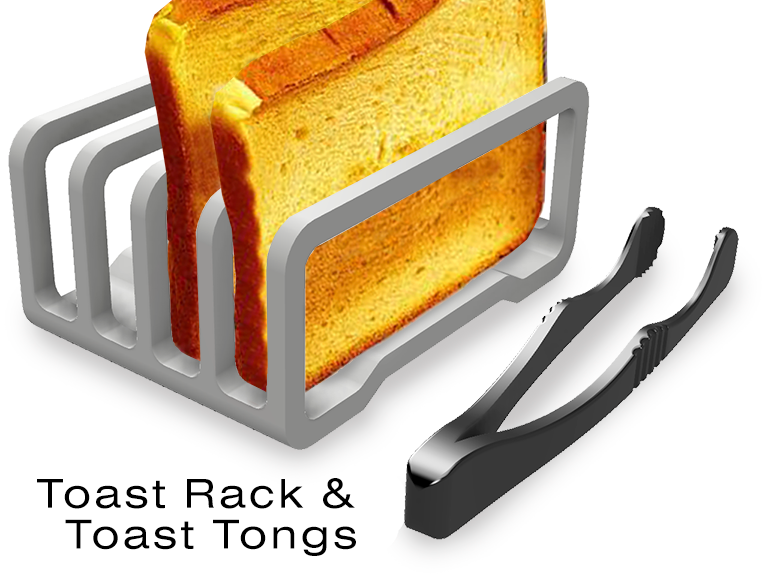 Toast Rack & Toast Tongs