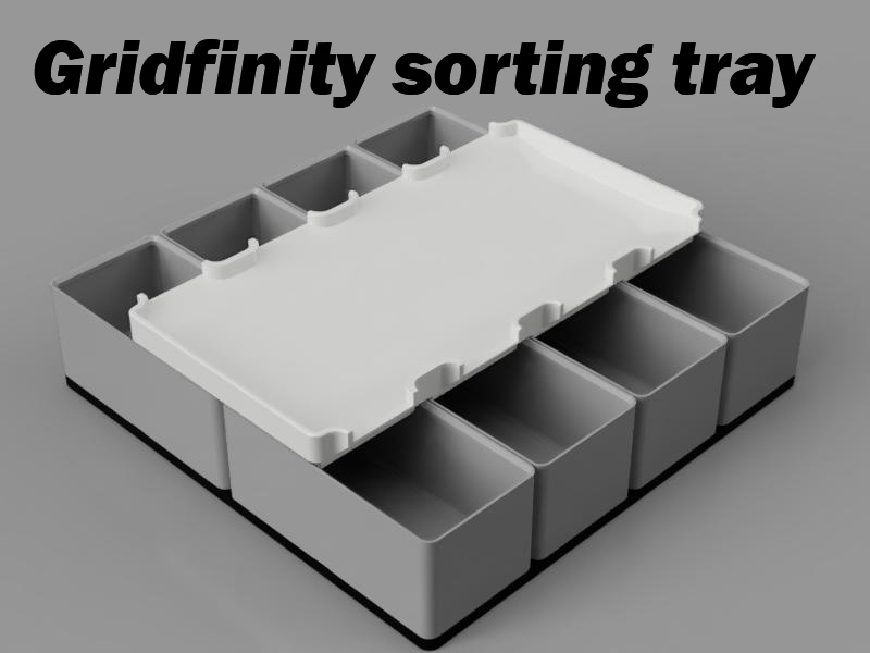 Gridfinity easy sorting tray by ORM Download free STL model