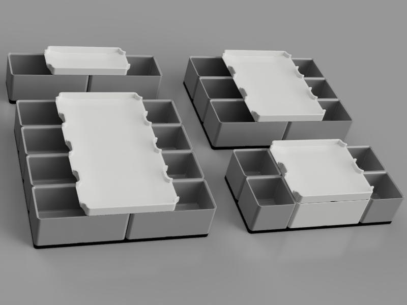 Miniatura 7 do modelo 3D Gridfinity easy sorting tray