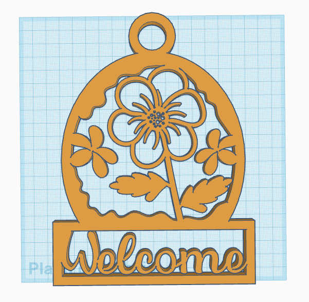 llavero floral welcome