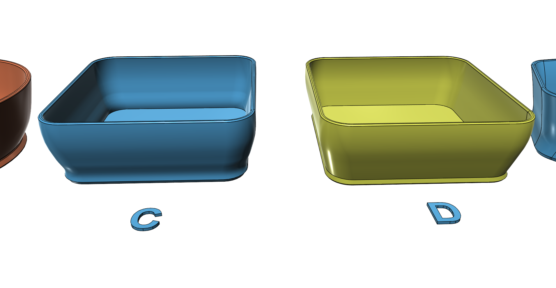 Tray bowl basket easy print without support — miniatura 3