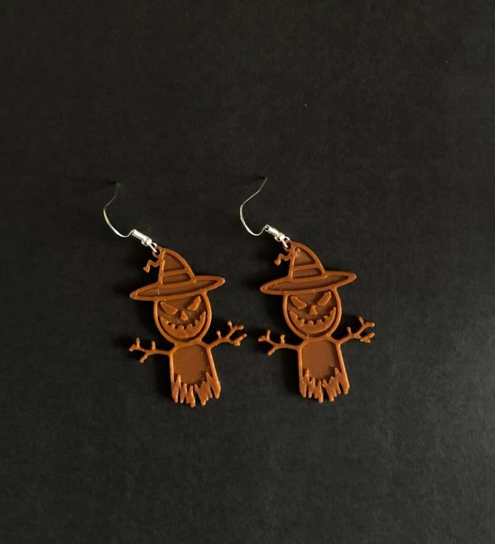 Earring scarecrow tiny halloween