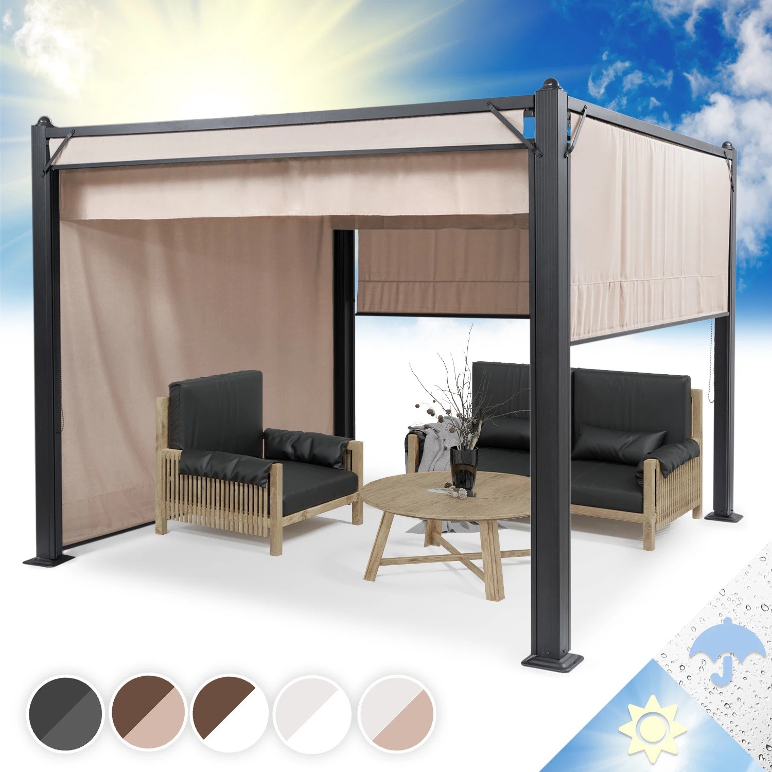 Pantheon Cortina Gazebo/Summerhouse/Altan Roller support piece by