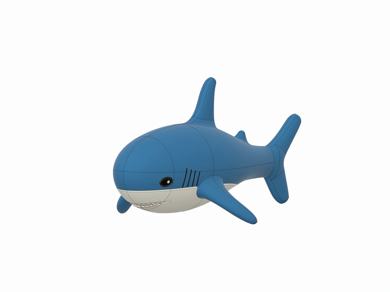 Blåhaj (surface-modelled)