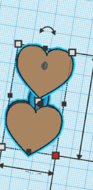 flexi heart keychain