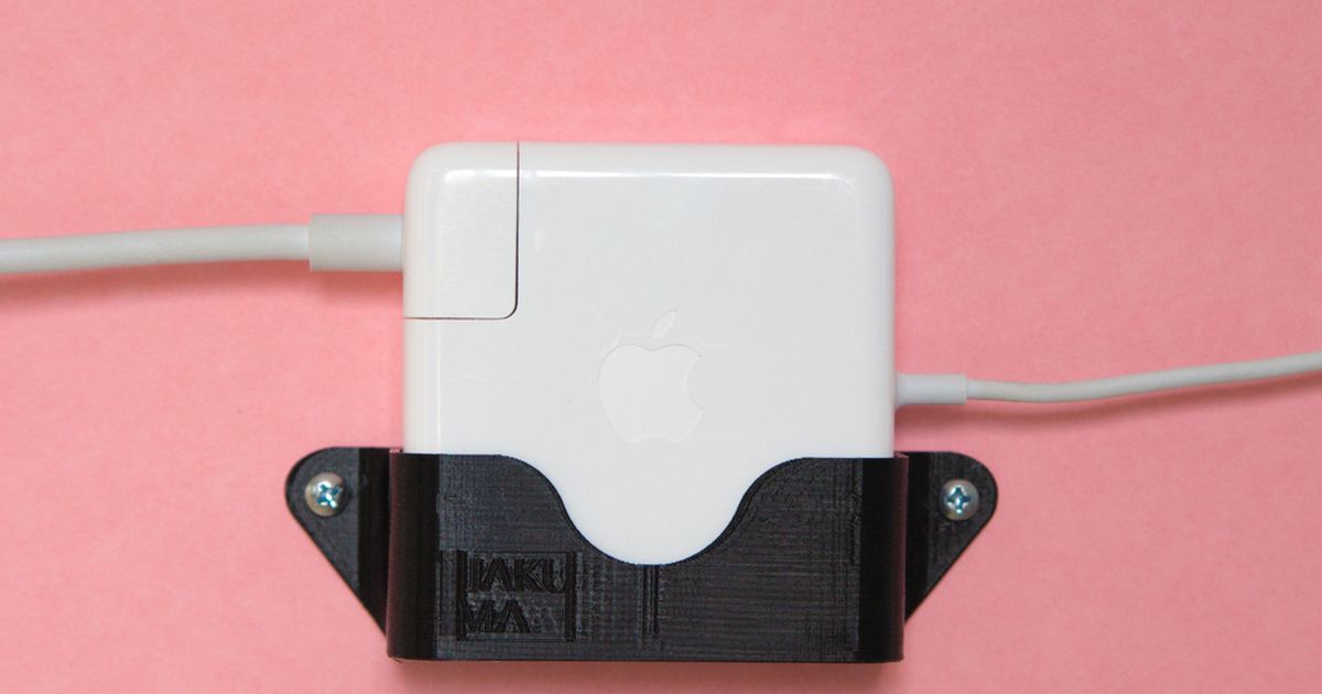 Macbook pro power supply mount by jakned Download free STL model