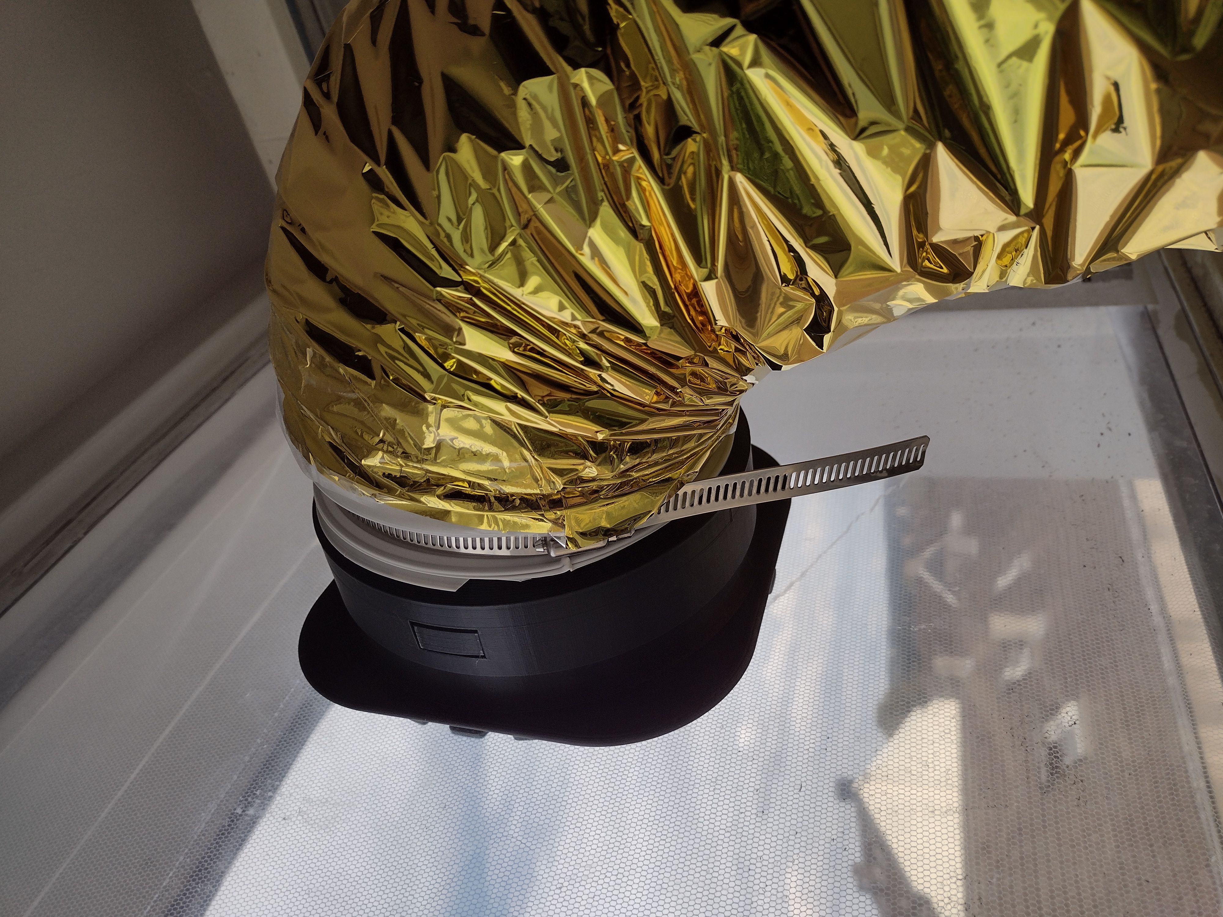AC Air Conditioning Window Mount with Hose Adapter 150 mm (e.g. De'Longhi) / Fensteradapter für Klimaanlagen 150 mm