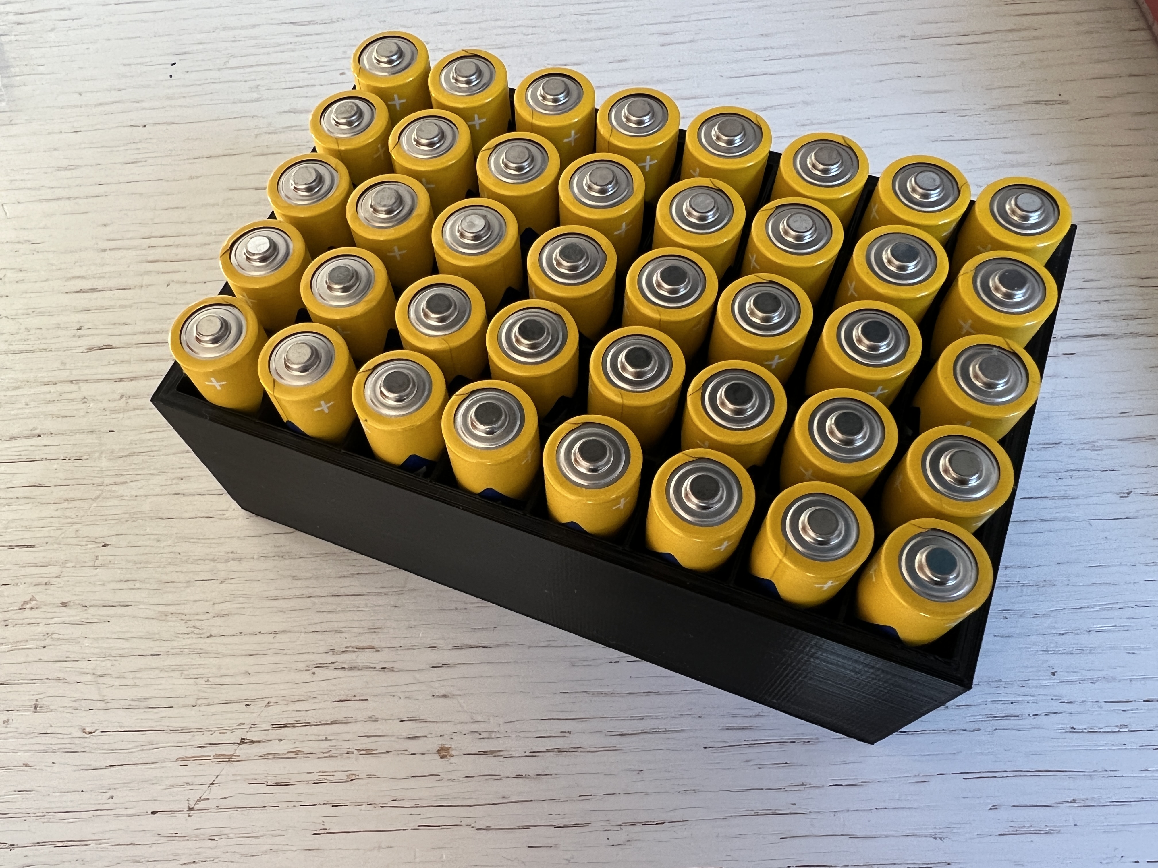 40x AA Battery Holder square design
