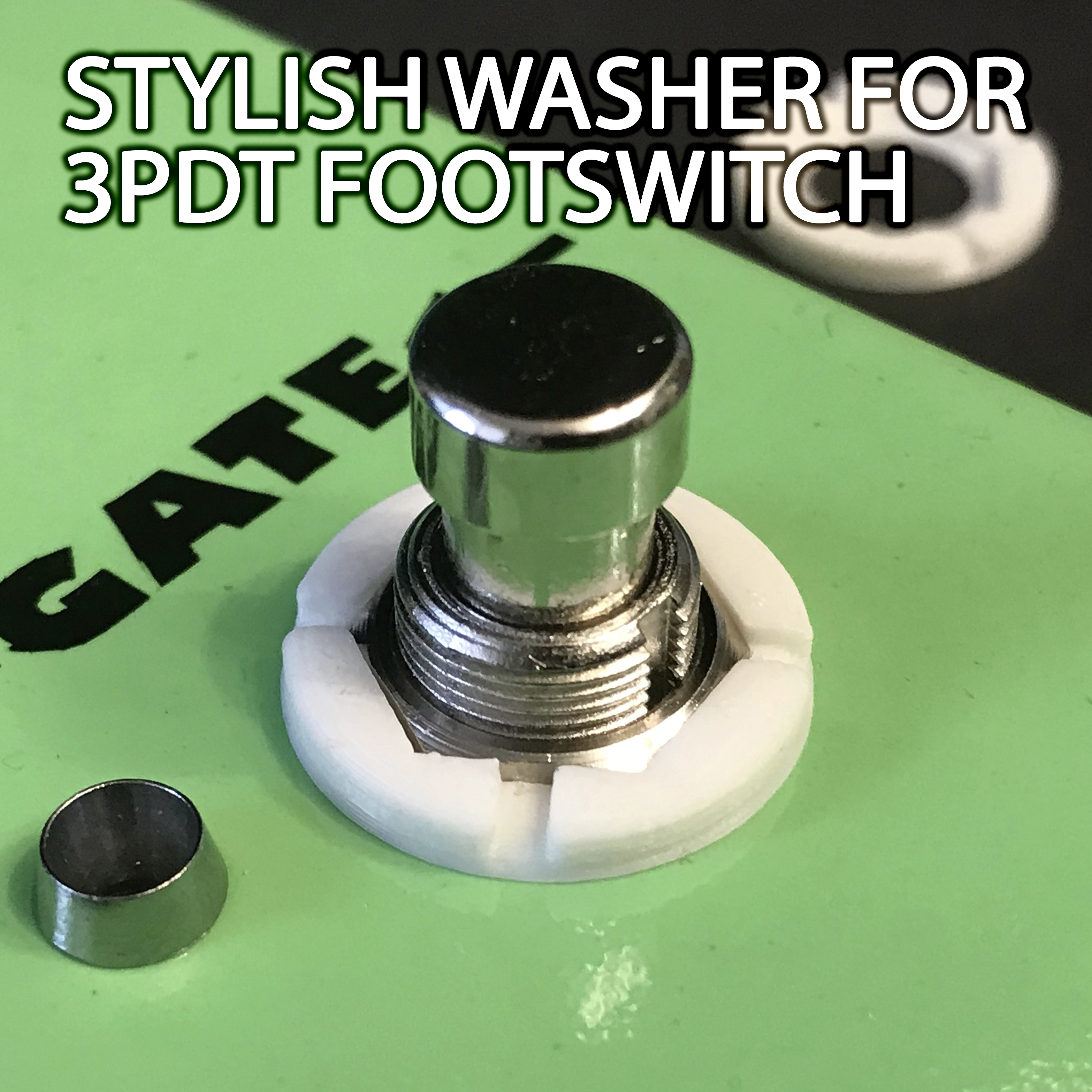 Stylish washer for 3PDT footswitch