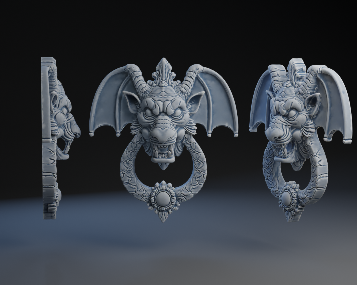 Gothic Gargoyle Door Knocker