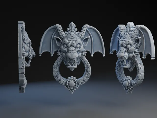 Gothic Gargoyle Door Knocker