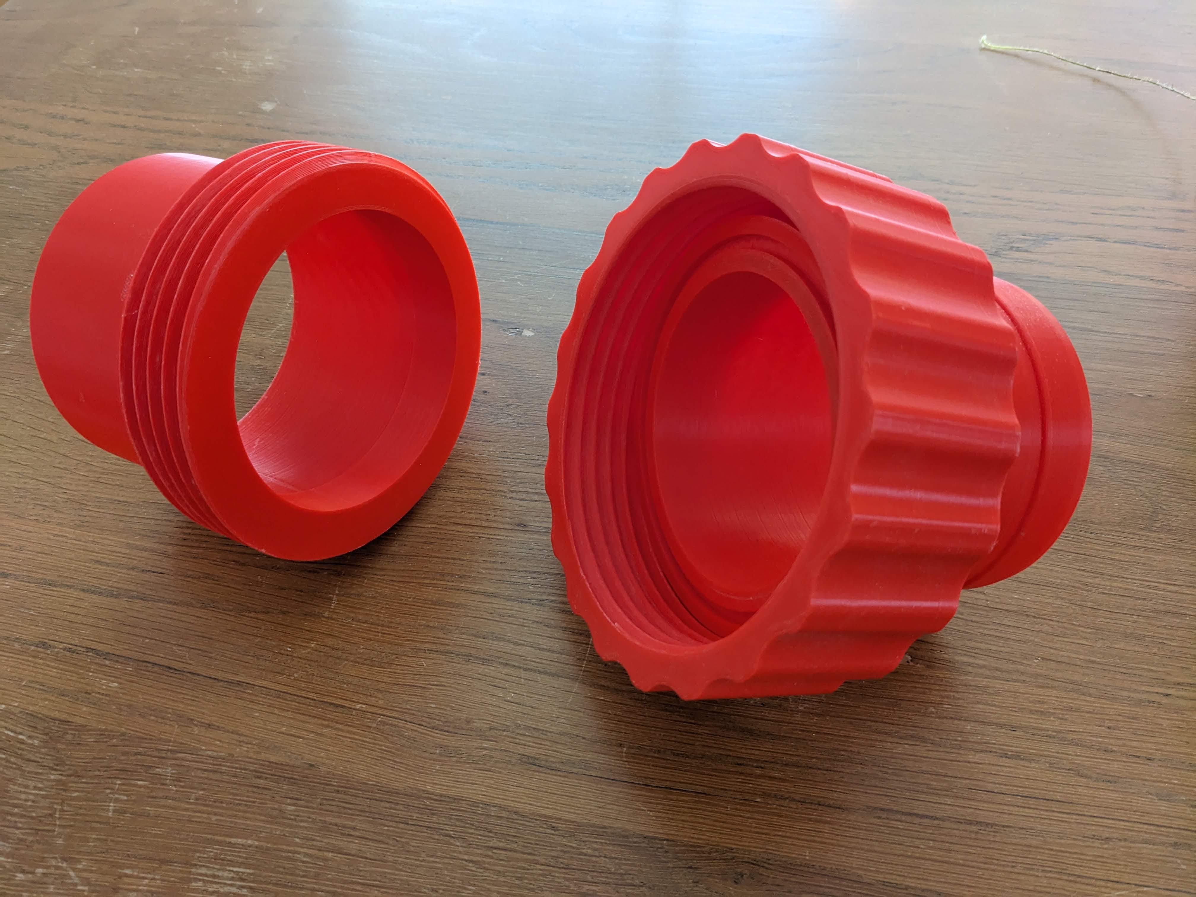 100mm dust collection screw connector to PVC