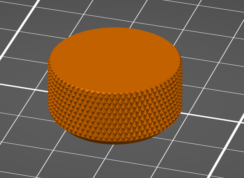 Knurled LCD Knob - 10mm
