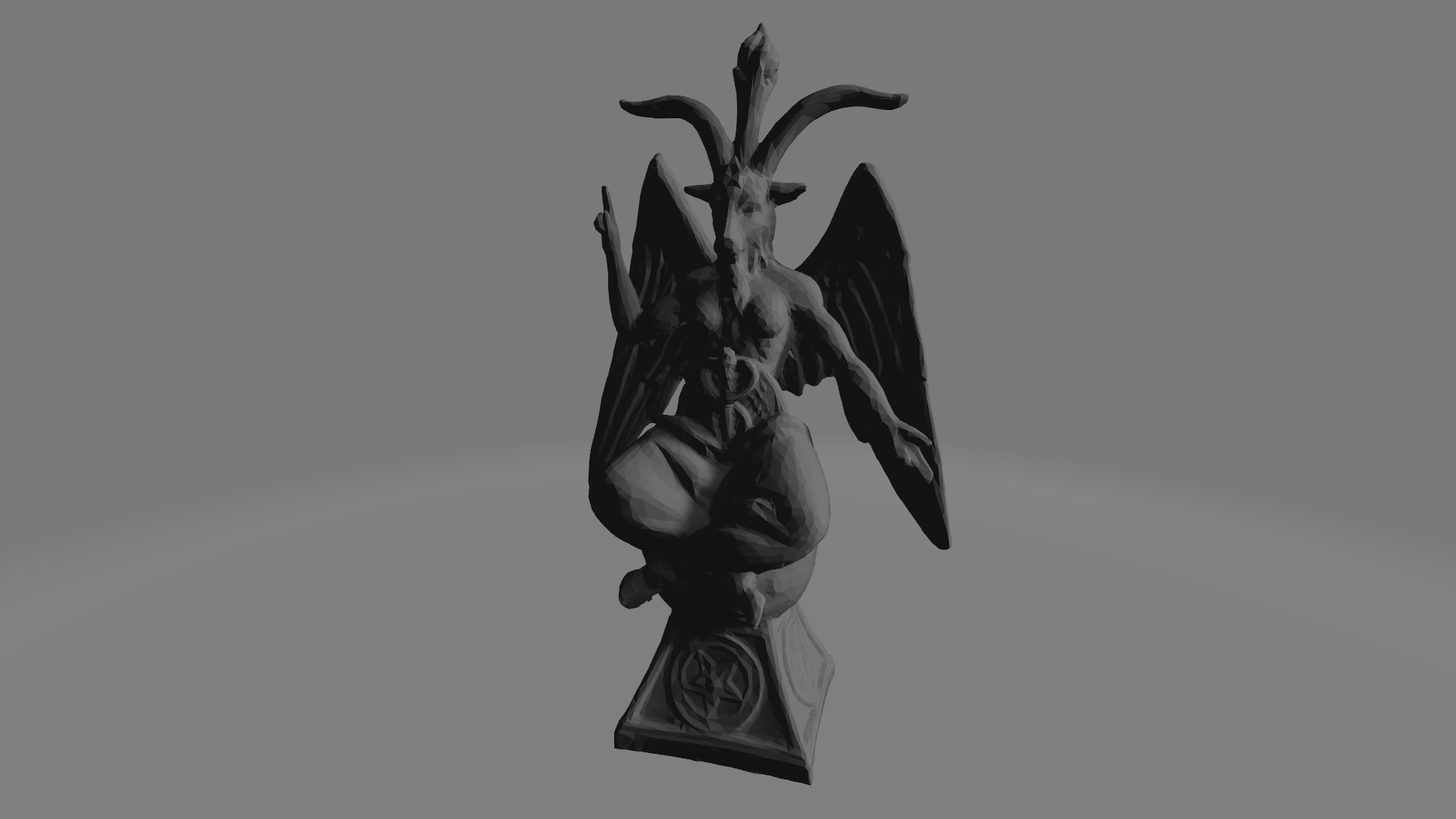 Baphomet sculpture lowpoly version by gris download free stl model