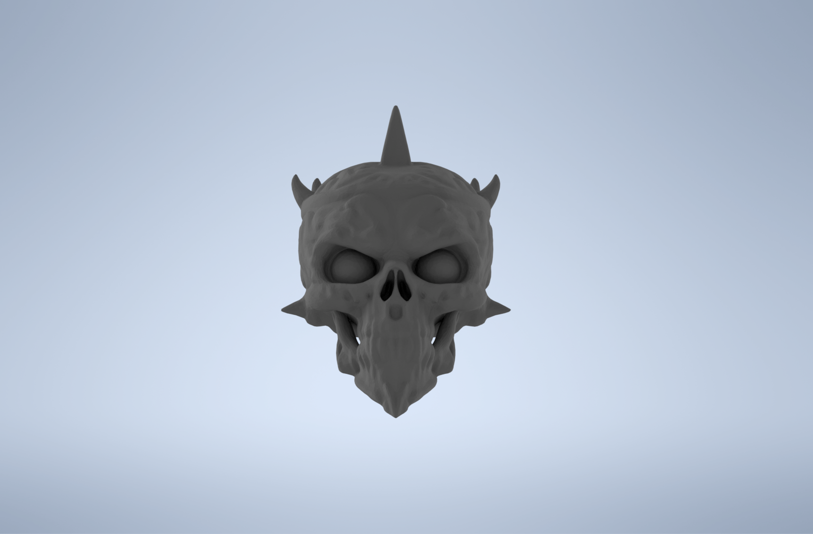Halloween brain skull head of a demon king