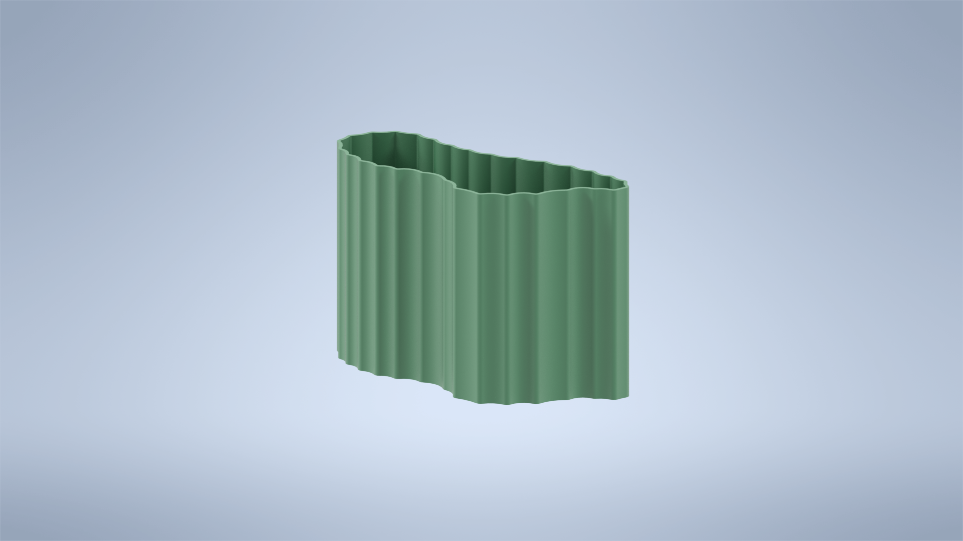 Elongated fluted flower vase