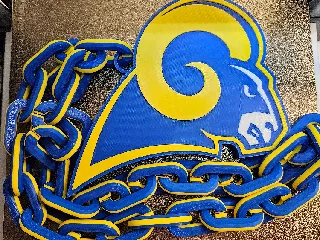 Los Angeles Rams Old Logo Big Emblem and Chain Links by NoProblem ...