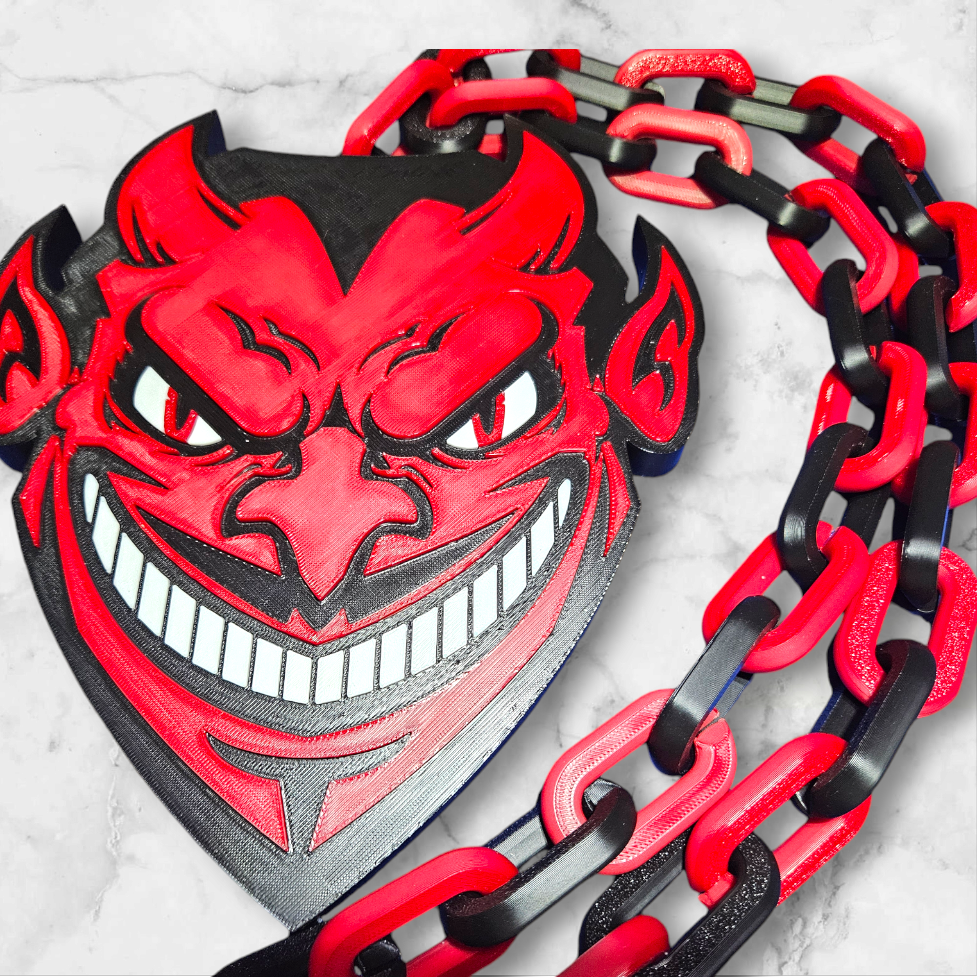 Halloween Devil Man Big Emblem with Chain Links — thumbnail 2