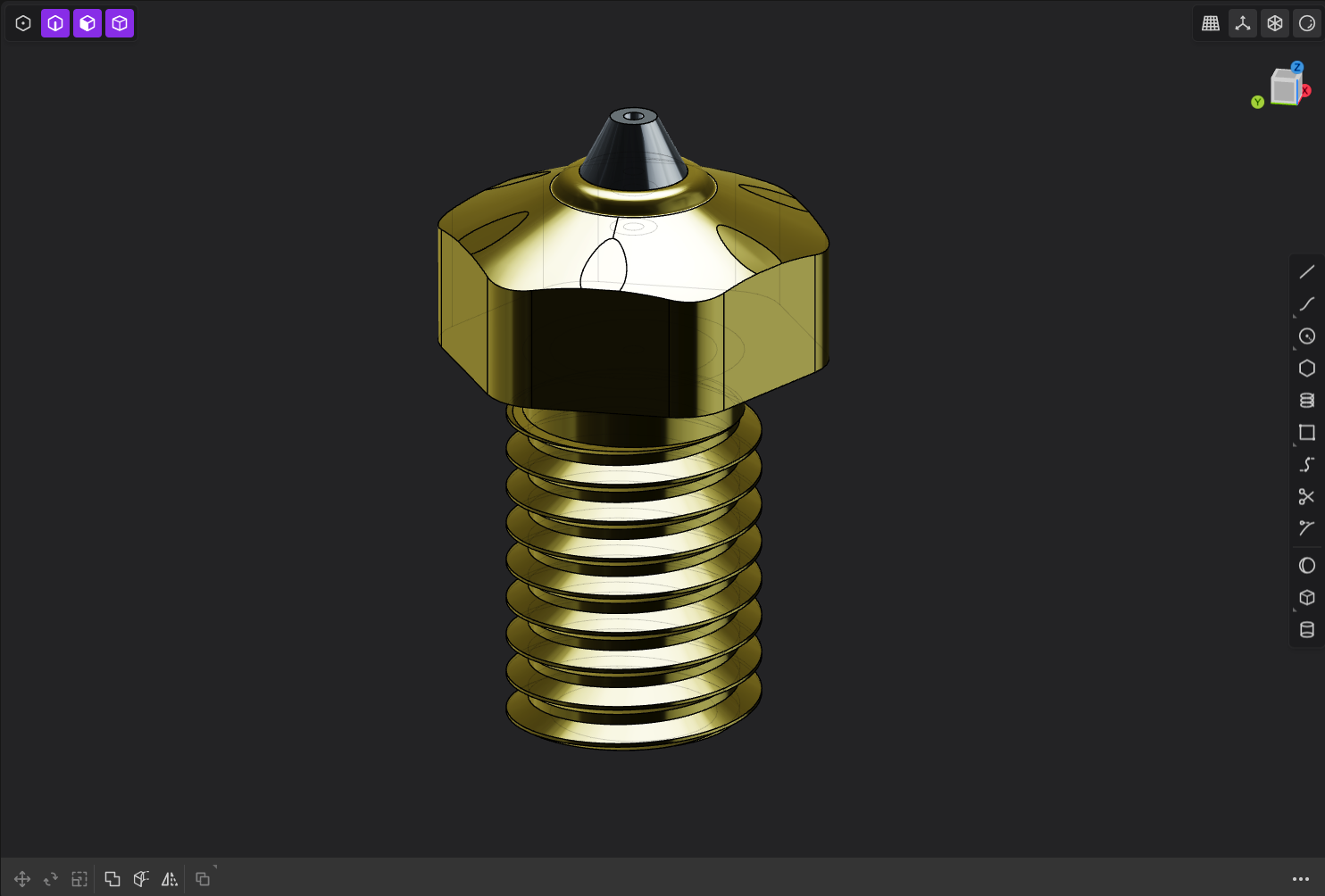 Diamondback V6 Compatible Diamond Tip 3D Printer Nozzle by mbastas
