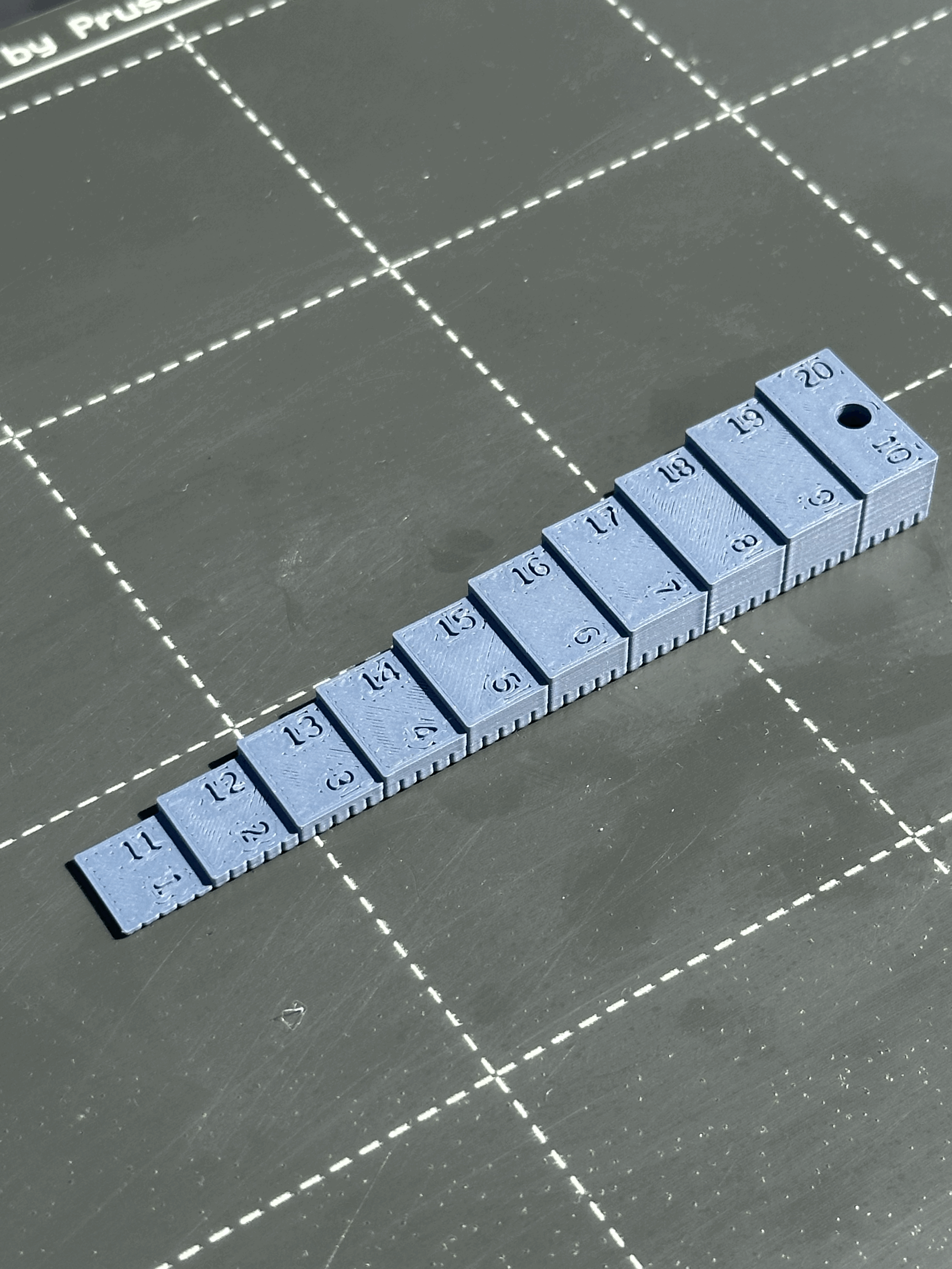 Thickness Gauge &amp; Ruler - 1-20mm in 1mm increments, 100mm ruler by sponno | Download free STL ...