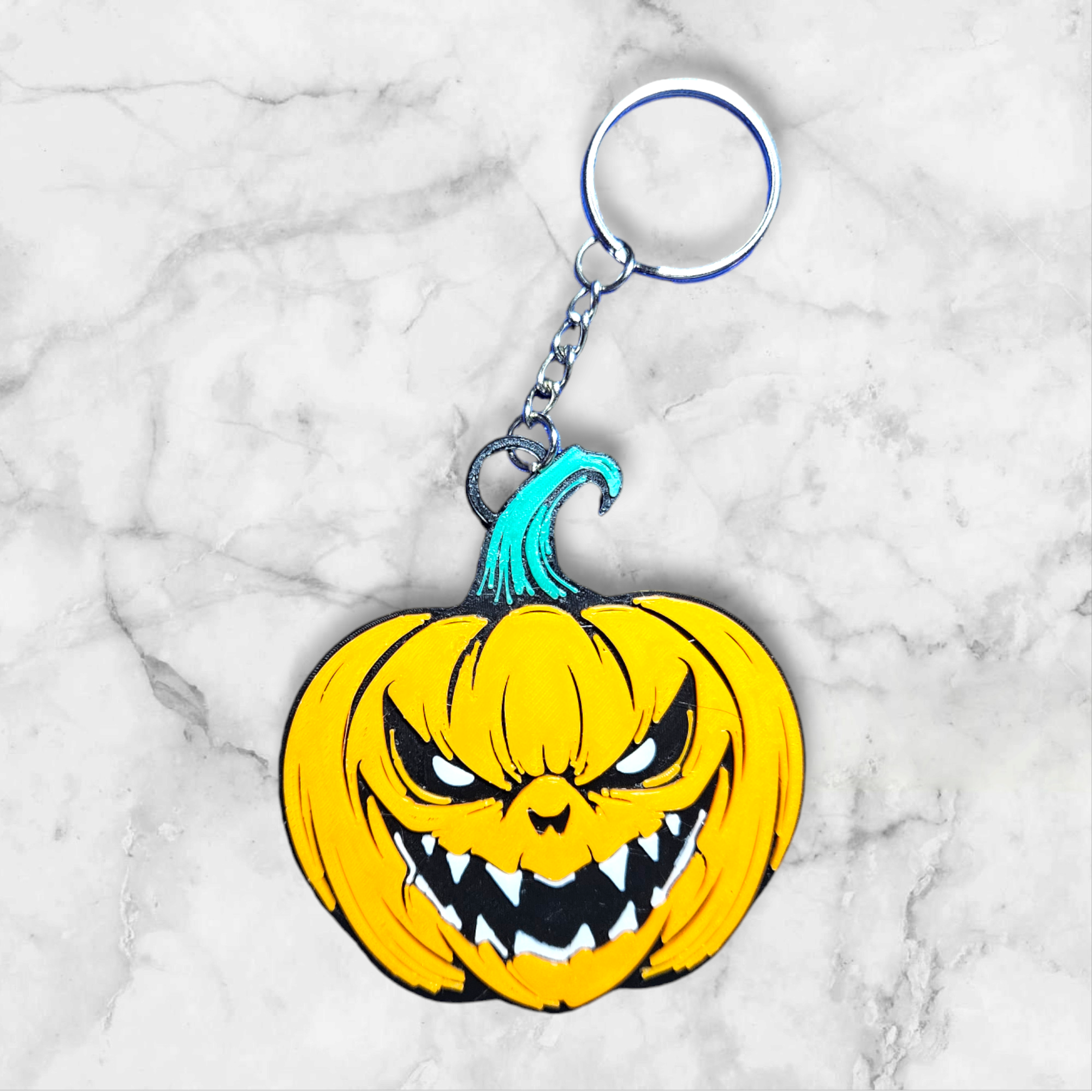 Halloween Jacko Killer Pumpkin Keychain
