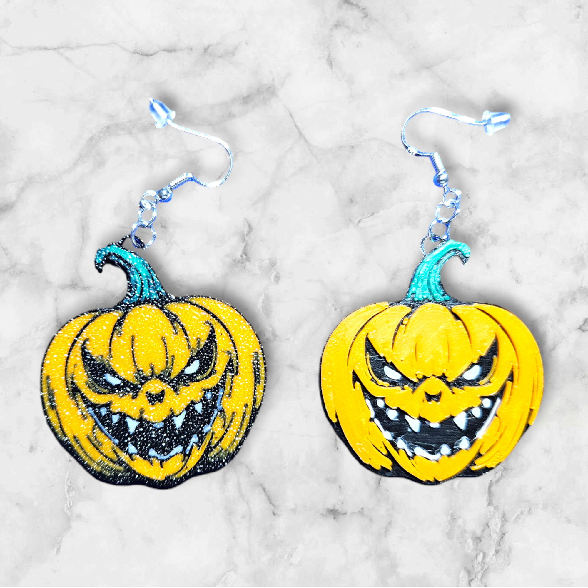 Halloween Jacko Killer Pumpkin Earrings