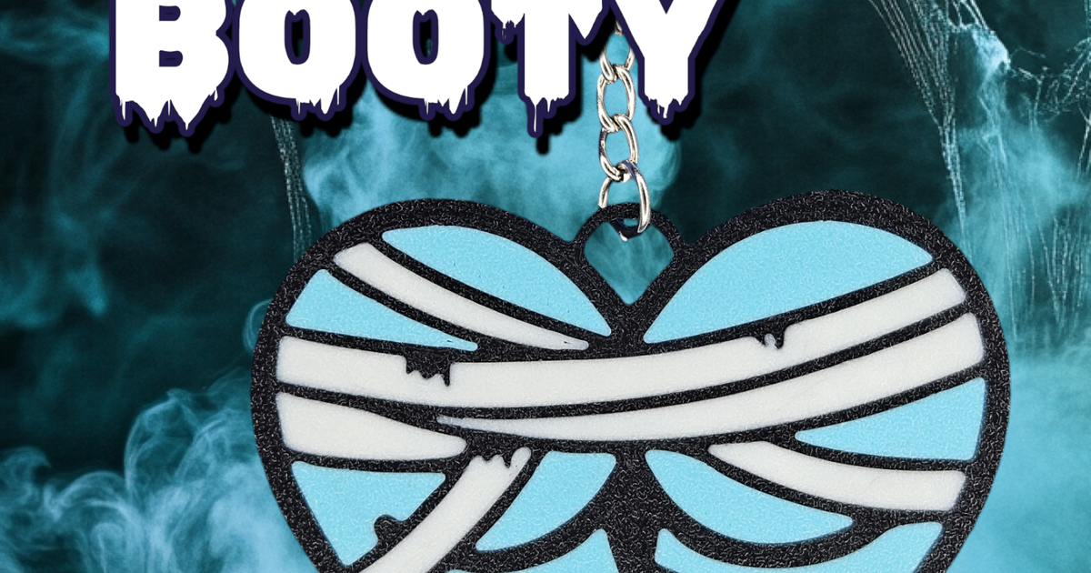 Heart Butt Mummy Booty Halloween Keychain by NoProblem Download free