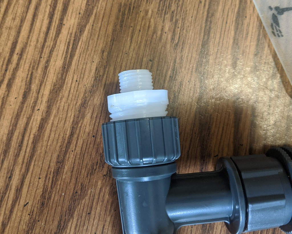 Moen pull down faucet to garden hose adapter