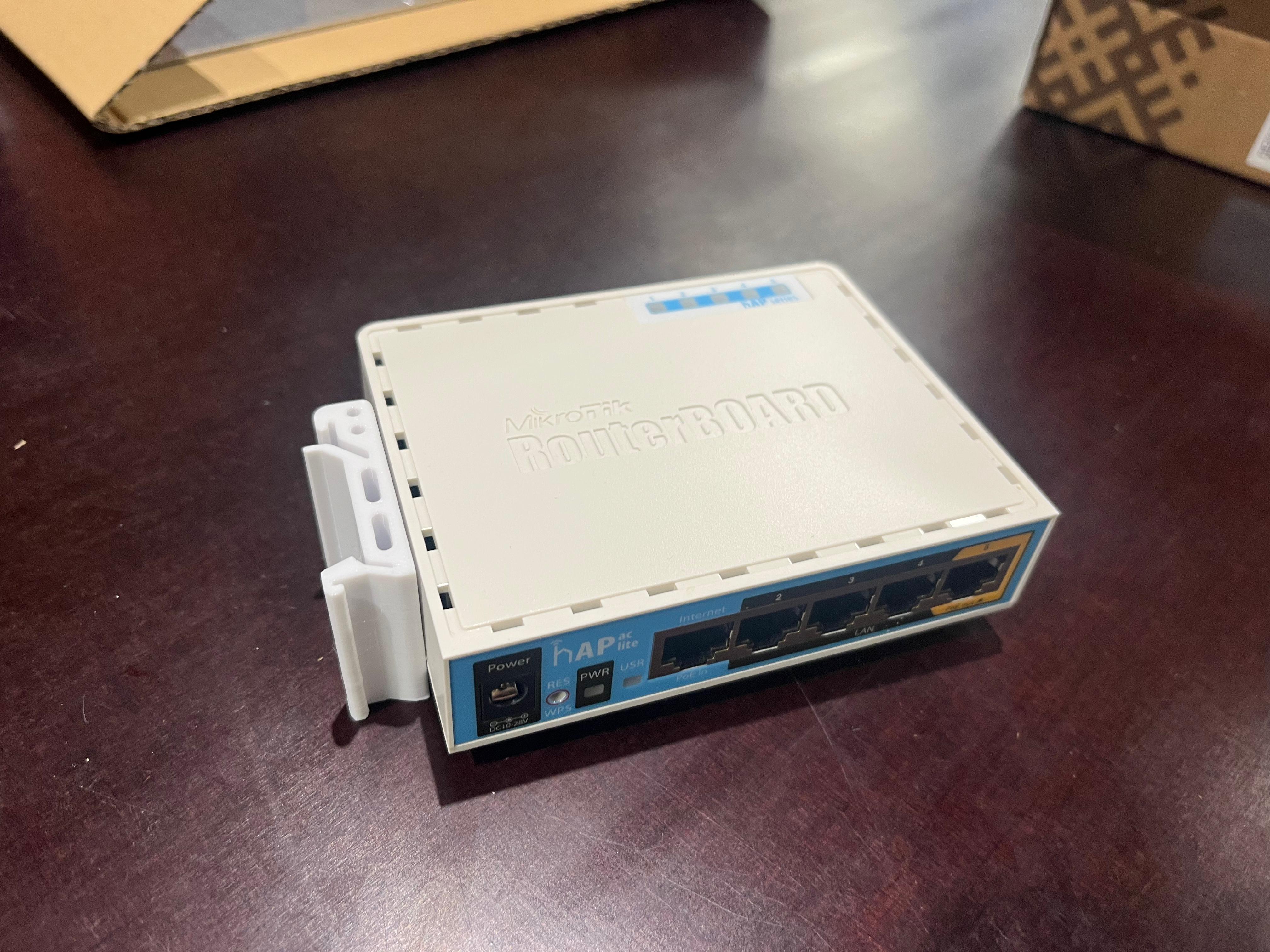 Mikrotik hEX DIN rail mount — miniatura 3