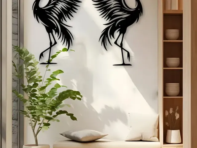 Crane Wall Sculpture