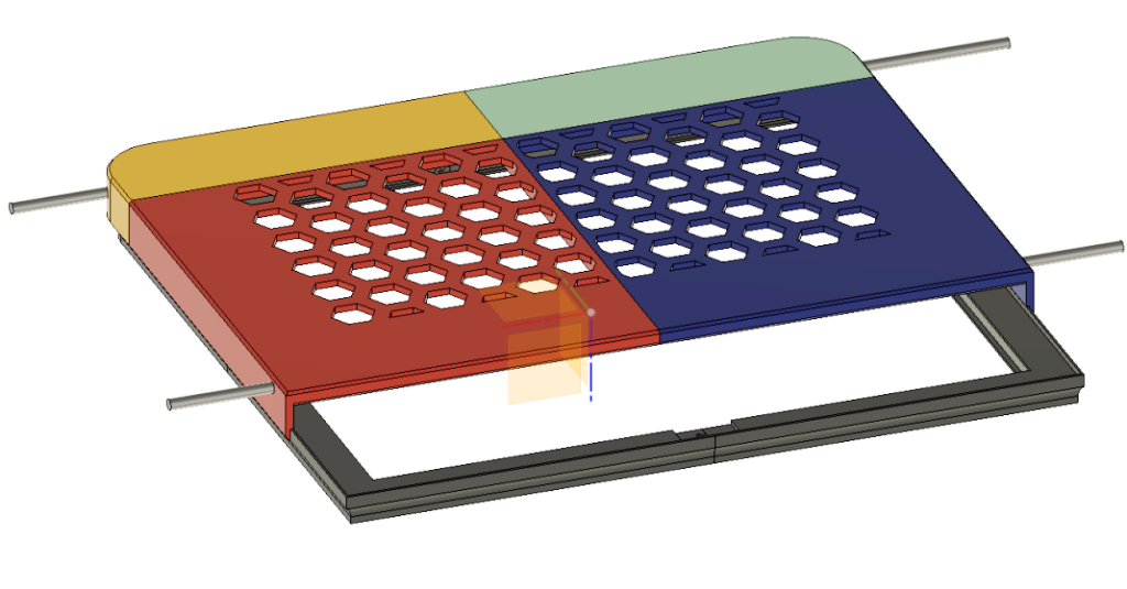 Bambu Lab X1 LED light frame with support for AMS — miniatura 5
