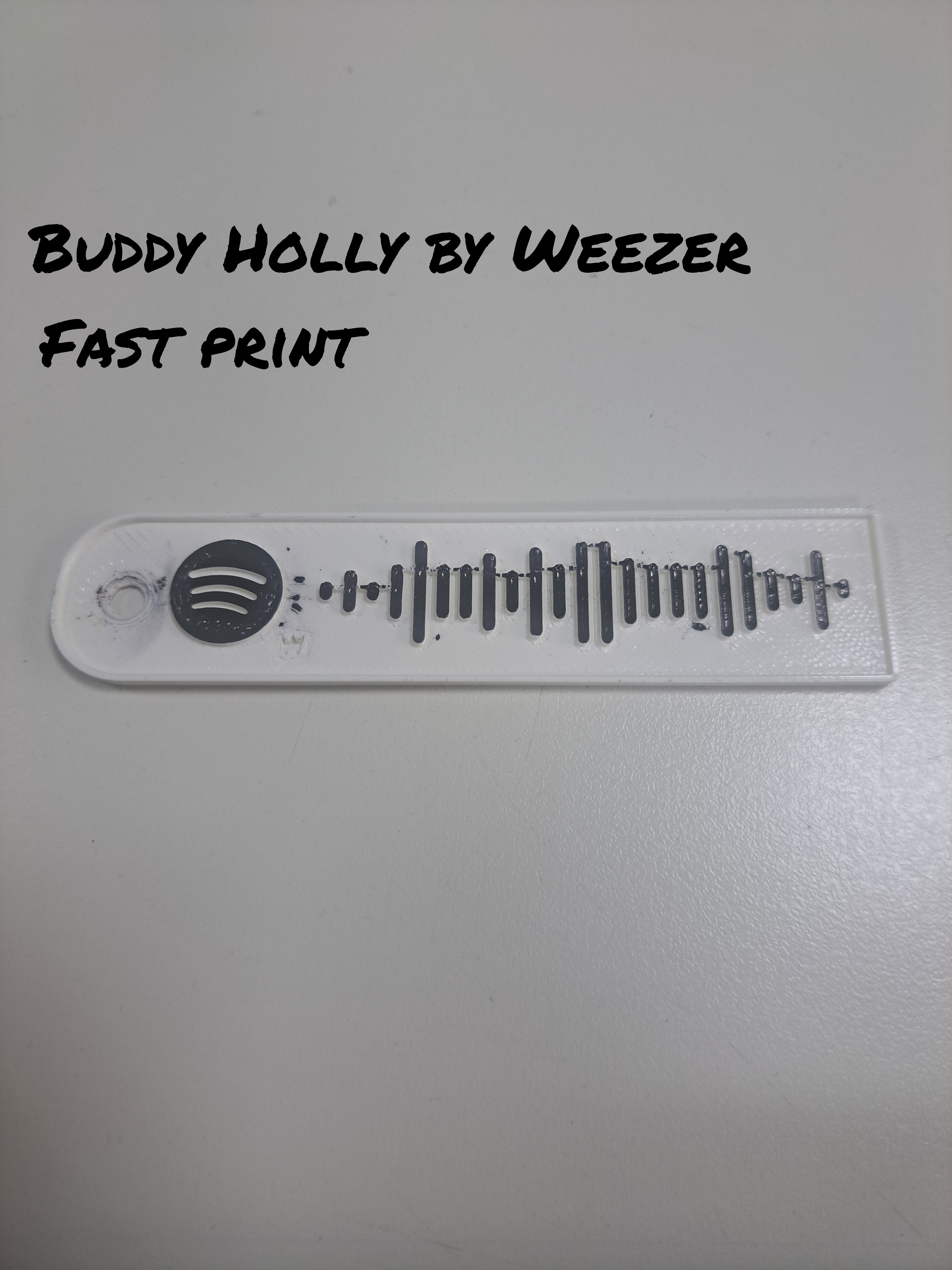 Weezer- Buddy Holly Spotify code Keytag- Fast Print