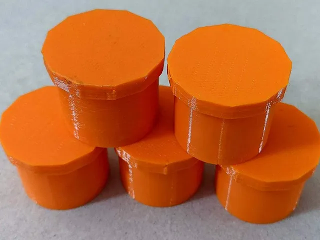 30mm Round Interference Fit Tube & Lid